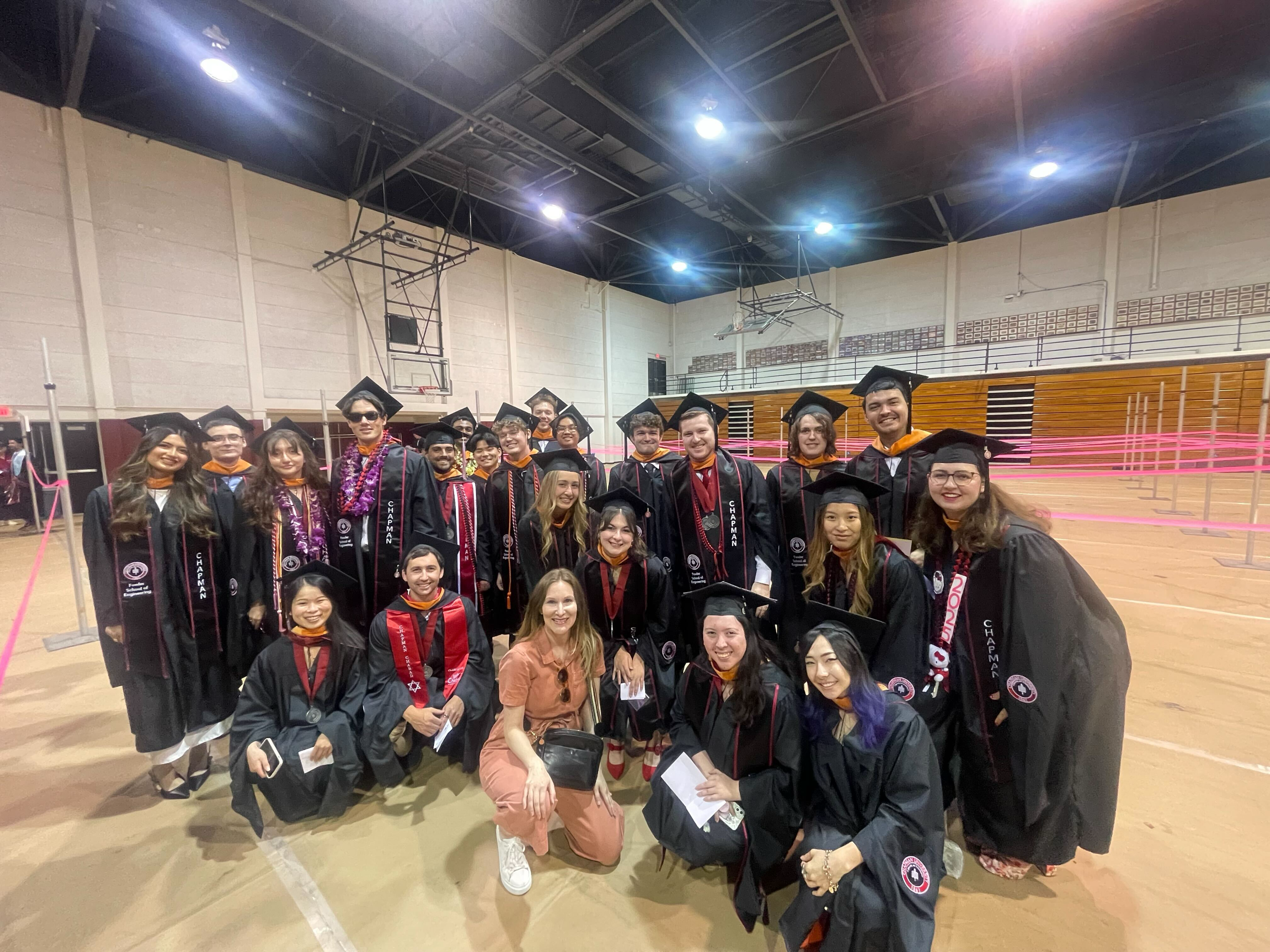 Chapman's M.S. Electrical Engineering and Computer Science inaugural graduating class
